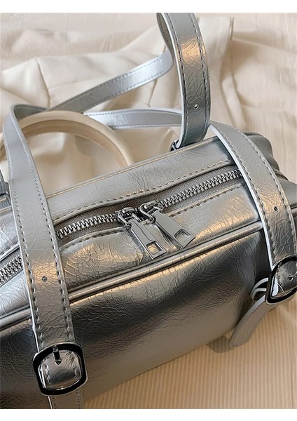 Siyah Banliyö Omuz Çantaları Kadın 2023 Moda Saf Renk Mini Boston Çanta Lüks Tasarım Çanta Büyük Kapasiteli Yastık Koltukaltı Çanta (Yurt Dışından) fırsatları