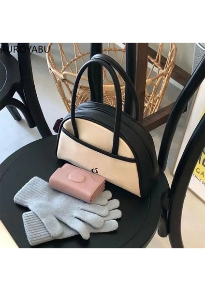 Siyah Vintage Boston Kanvas Çanta Kadın Rahat Seyahat Postacı Çantası Moda Rahat Kadın Y2K Omuzdan Askili Çanta Bolsas Para Mujeres (Yurt Dışından) fiyatları