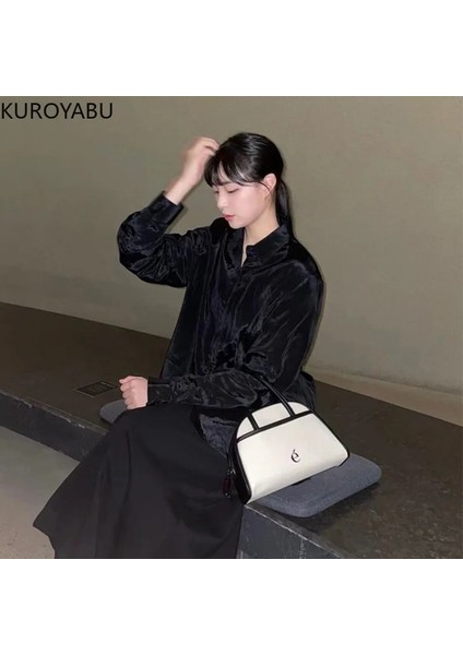 Siyah Vintage Boston Kanvas Çanta Kadın Rahat Seyahat Postacı Çantası Moda Rahat Kadın Y2K Omuzdan Askili Çanta Bolsas Para Mujeres (Yurt Dışından) indirimleri