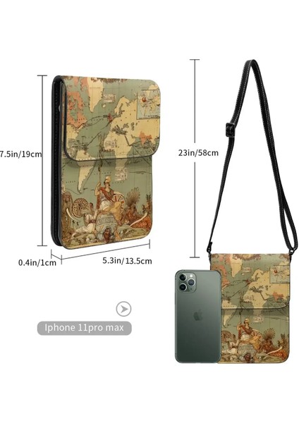 Stil 7 Bir Boyut Dünya Haritası Omuz Çantası Antika 1886 Okul Öğrenci Cep Telefonu Çantası Toplu Retro Deri Çanta (Yurt Dışından) fırsatları