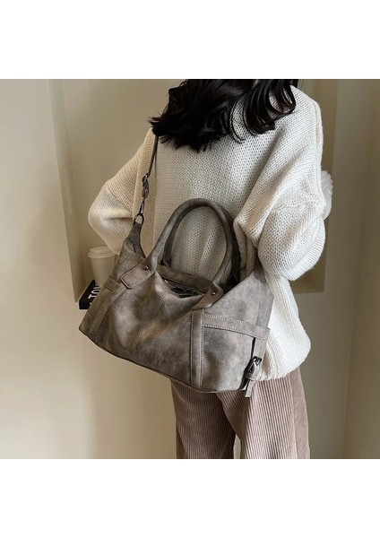 Gri Lüks Tasarımcı Çanta Kadın Cüzdan Rahat Moda Boston Çanta Dizel Çanta 2023 Moda Trendi Dalga Crossbody Çanta Promosyon (Yurt Dışından) indirimleri