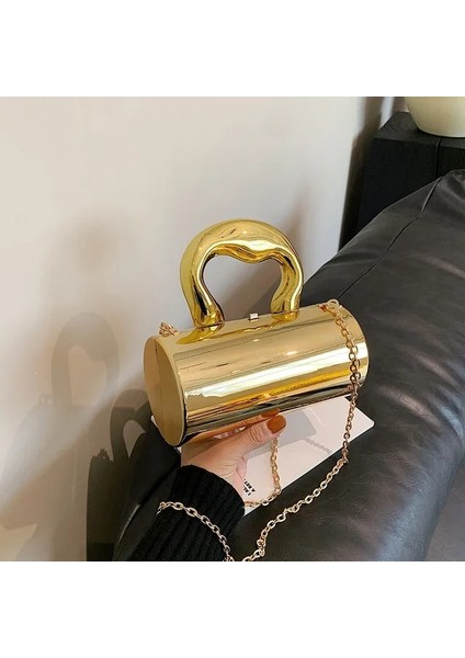 Siyah Omuz Çantası Yeşil Omuz Çantası Kadın Boston Çanta Trend Silindir Küçük Omuz Çantası Çanta Moda Akrilik Kutu Çanta Satchel Tasarımcı Bayanlar Zincir Crossbody Çanta (Yurt Dışından)