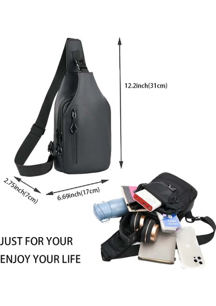 Gri Tasarımcı Göğüs Çantası Erkekler Için Tek Omuz Çantası Rahat Crossbody Göğüs Sırt Çantası Moda Fanny Paketi Sling Messenger Sling Çanta (Yurt Dışından) fiyatları