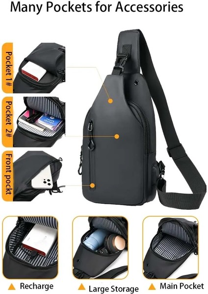 Gri Tasarımcı Göğüs Çantası Erkekler Için Tek Omuz Çantası Rahat Crossbody Göğüs Sırt Çantası Moda Fanny Paketi Sling Messenger Sling Çanta (Yurt Dışından) modelleri