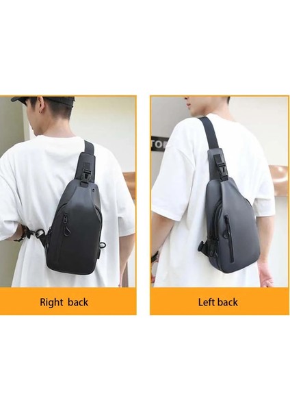 Gri Tasarımcı Göğüs Çantası Erkekler Için Tek Omuz Çantası Rahat Crossbody Göğüs Sırt Çantası Moda Fanny Paketi Sling Messenger Sling Çanta (Yurt Dışından) fırsatları