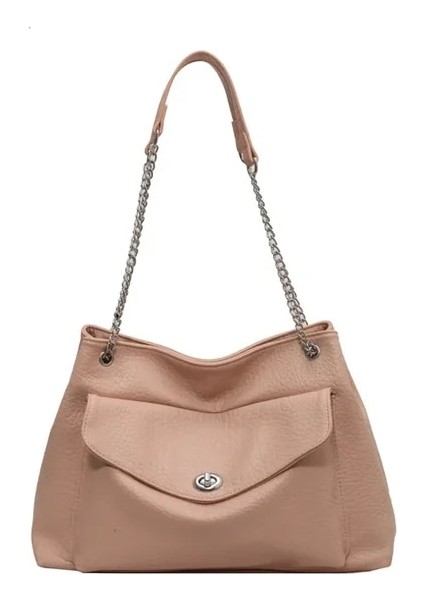 Sıcak Pembe Kadın Zincir Çanta Moda ve Basit Büyük Kapasiteli Omuz Çantası Crossbody Çanta Kadın Çanta Çantalar Копії Брендових Сумок (Yurt Dışından)