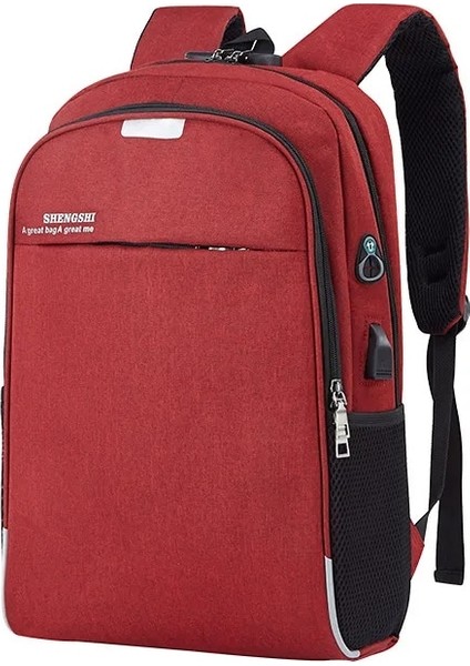 Gri 45X30X13 cm Erkek Iş Sırt Çantası Laptop Çantası USB Şarj Portu ile Şifreli Kilit Anti-Hırsızlık Tasarım Seyahat Çantası Öğrenci Okul Çantası (Yurt Dışından) fırsatları