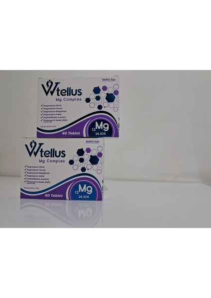 Wtellus Mg Complex Magnezyum Kompleksi Takviye Edici Gıda 60 Tablet