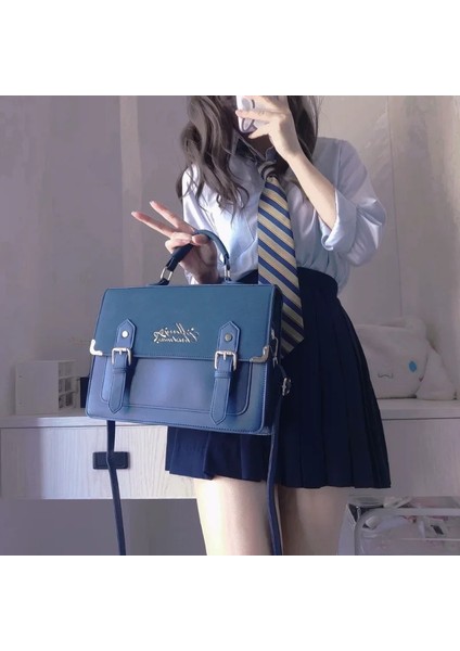 Siyah Küçük Boy Yeni Jk Üniforma Çanta Kadın Moda Satchels Çanta 2024 Genç Kız Messenger Çanta Tiki Tarzı Sırt Çantaları Büyük Kapasiteli (Yurt Dışından) modelleri