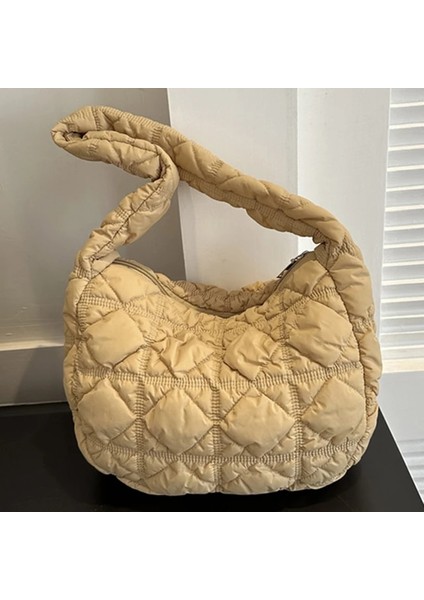 Haki Kadın Kabarcık Omuz Çantası Moda Dolgu Koltuk Altı Çanta Çok Yönlü Fermuar Koltuk Altı Çanta Rahat Günlük Arkadaş Çanta (Yurt Dışından)