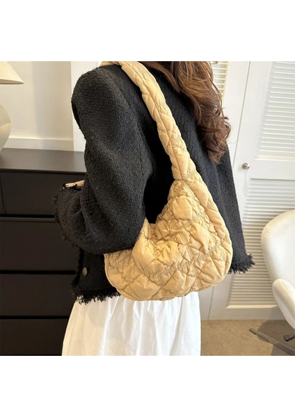 Haki Kadın Kabarcık Omuz Çantası Moda Dolgu Koltuk Altı Çanta Çok Yönlü Fermuar Koltuk Altı Çanta Rahat Günlük Arkadaş Çanta (Yurt Dışından) fiyatları