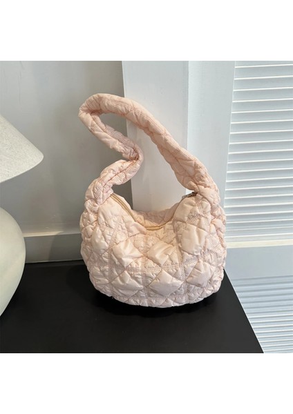 Haki Kadın Kabarcık Omuz Çantası Moda Dolgu Koltuk Altı Çanta Çok Yönlü Fermuar Koltuk Altı Çanta Rahat Günlük Arkadaş Çanta (Yurt Dışından) modelleri