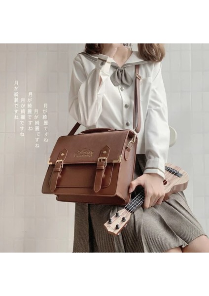 Siyah Küçük Boy Yeni Jk Üniforma Çanta Kadın Moda Satchels Çanta 2024 Genç Kız Messenger Çanta Tiki Tarzı Sırt Çantaları Büyük Kapasiteli (Yurt Dışından) fırsatları