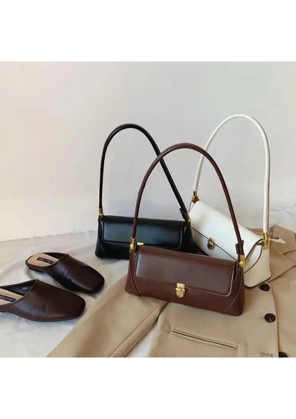 Beyaz 28 9 11CM Miyagawa Kadın 2024 Yeni Moda Çok Yönlü Koltuk Altı Çantası Büyük Kapasiteli Bir Omuz Çanta Zarif Omuz Çantaları (Yurt Dışından) modelleri