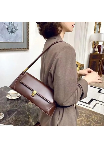 Beyaz 28 9 11CM Miyagawa Kadın 2024 Yeni Moda Çok Yönlü Koltuk Altı Çantası Büyük Kapasiteli Bir Omuz Çanta Zarif Omuz Çantaları (Yurt Dışından) fırsatları