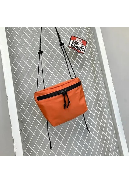 Turuncu Naylon Çanta Yaz Rahat Katı Fermuar Yumuşak Omuz Çantaları Pures ve Çantalar Crossbody Kız Çanta Unisex (Yurt Dışından)
