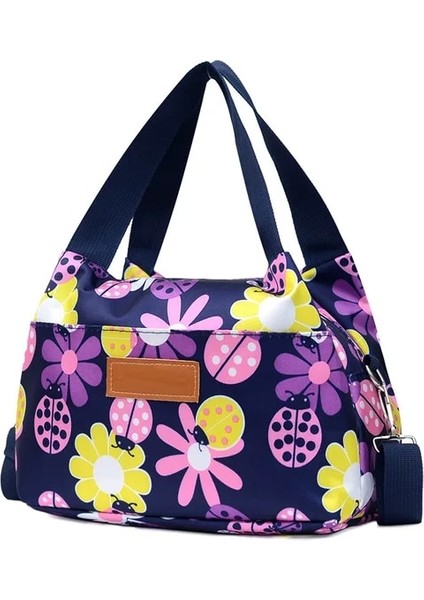 Mor Çiçekler Kadın Rahat Seyahat Crossbody Çanta Çok Katmanlı Omuz Çantası Lüks Çanta Tasarımcısı Büyük Kapasiteli Çanta Haberci Çanta (Yurt Dışından)