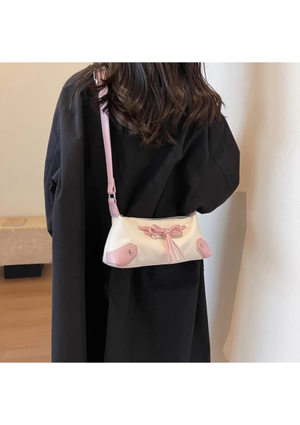 Gümüş Papyon Çanta Kadınlar Için Üst Kolu Çanta Marka Çanta Şık Y2K Trendy Omuz Çantası Kızlar Lüks Tote Kadın Alışveriş Debriyaj Çanta (Yurt Dışından) modelleri