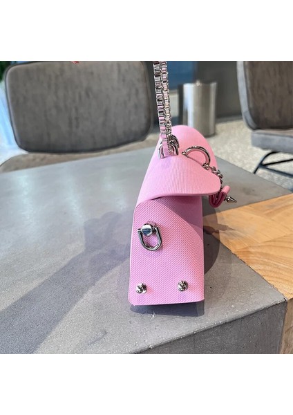 Siyah Jiomay Moda Trendleri Bez Çantalar Lüks Tasarımcı Çanta Elmas Yaka Çantalar Kadınlar Için Baget Kişilik Tasarım Makyaj Çantası (Yurt Dışından) indirimleri