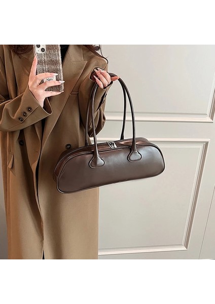 Kahverengi Lüks ve Şık Fransız Yarım Ay Koltuk Altı Çantası, Günlük Omuz Çantası, Uzun Çanta, Çapraz Çanta, Kadın Cüzdanı (Yurt Dışından) fiyatları