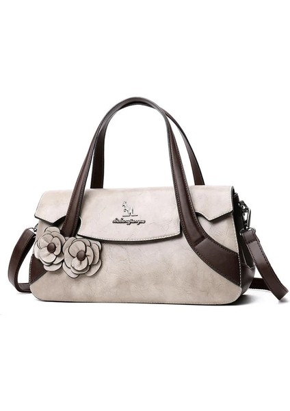 Açık Gri 35CM10CM17CM Kadın Çantası Yeni Moda Çanta Büyük Kapasiteli Omuz Koltukaltı Çantası Kadın Lüks Çanta Tasarımcısı Marka Messenger Çanta Kaliteli (Yurt Dışından)