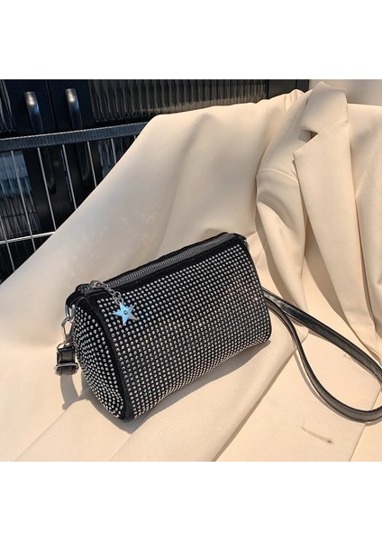 Siyah 19CMX13CMX12CM Moda Küçük Elmas Boston Omuz Çantaları Kadın 2022 Trend Kadın Messneger Çanta Yaz Crossbody Çanta Bayanlar Yüksek Kalite (Yurt Dışından) fiyatları
