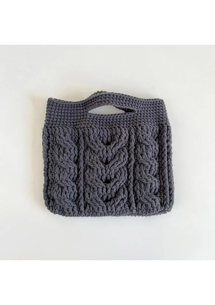 Koyu Gri Saf El Dokuma Basit Retro Çanta Kare Açık Boston Tarzı Yün Bayan Çanta (Yurt Dışından) fırsatları