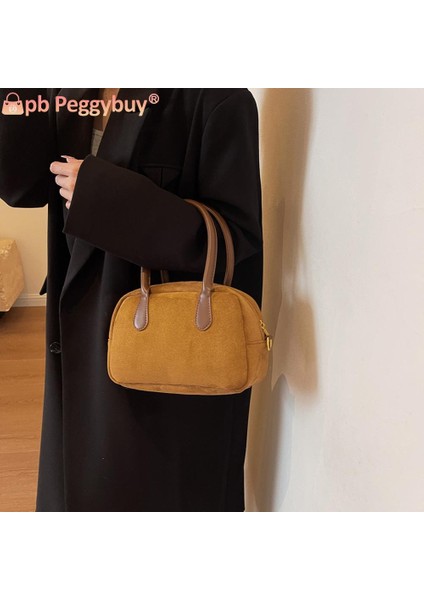 Kahve Kadın Rahat Satchel Çanta Ayarlanabilir Askı Pu Deri Şık Hobo Çanta Düz Renk Retro Crossbody Çanta Büyük Kapasiteli Askılı Çanta (Yurt Dışından) fırsatları
