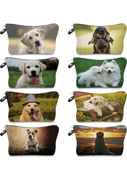 HZ5168 Köpek Çantası Alman Çoban / Boston Terrier / Bulldog / Husky Köpek Nedensel Kozmetik Çantaları Kadın Makyaj Çantası Isı Transferi Organizatör Saklama Çantası (Yurt Dışından) fiyatları