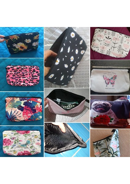 HZ5168 Köpek Çantası Alman Çoban / Boston Terrier / Bulldog / Husky Köpek Nedensel Kozmetik Çantaları Kadın Makyaj Çantası Isı Transferi Organizatör Saklama Çantası (Yurt Dışından) indirimleri