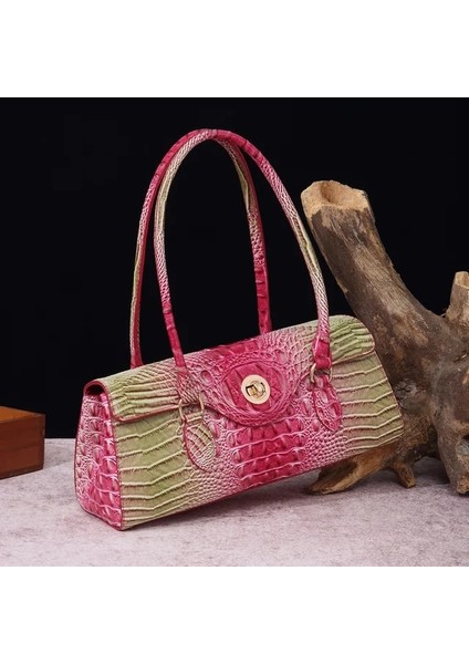 Stil 5 Retro El Koltukaltı Sarma Yöntemi Sopa Kadın Wrap Timsah Desen Brahman Koltukaltı Çanta Bozuk Para Cüzdanı Bolsas Femininas (Yurt Dışından)