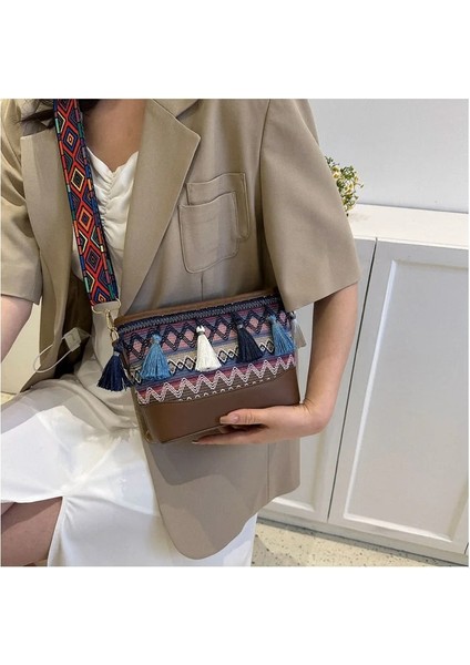 Turuncu Vintage Kadın Çanta Hmong Vintage Tote Messenger Hippi Etnik Omuz Çantası Nakış Boho 2023 (Yurt Dışından) indirimleri