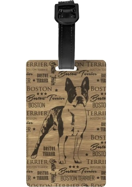 19 Özel Boston Terrier Köpek Bagaj Etiketi Isim Kartı ile Pet Köpek Gizlilik Kapak Kimlik Etiketi Seyahat Çantası Bavul (Yurt Dışından) fiyatları