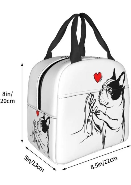 Stil 10 22X20X13 cm Boston Teriyer Aşk Metresi Köpekler Taşınabilir Öğle Yemeği Kutuları Sızdırmaz Soğutucu Termal Gıda Yalıtımlı Öğle Yemeği Çantası Okul Çocukları (Yurt Dışından) fırsatları