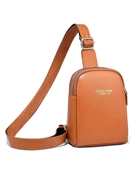Fotoğraf Rengi 14X7X18CM Kadın Göğüs Çantaları Deri Küçük Haberci Çanta Fanny Paketi Bayan Crossbody Göğüs Çantaları Seyahat Taşıma Çantaları Kadın Omuz Çantası (Yurt Dışından)