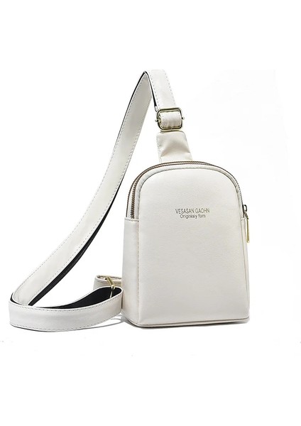 Fotoğraf Rengi 14X7X18CM Kadın Göğüs Çantaları Deri Küçük Haberci Çanta Fanny Paketi Bayan Crossbody Göğüs Çantaları Seyahat Taşıma Çantaları Kadın Omuz Çantası (Yurt Dışından)