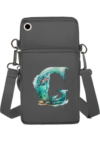 7fish Mektup G Küçük Crossbody Çanta Taşınabilir Cep Telefonu Çantası Kadın Çanta Kanvas Cep Telefonu Çanta Balık Serisi Omuz Çantası 2024 Yeni (Yurt Dışından)