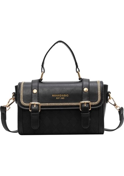 Siyah 21X14X9CM Marka Özgünlük Tasarım Kadın Çanta 2023 Lüks Çanta Bolso Çoğaltma Moda Retro Çanta Kadın Omuz Çantası Messenger Çanta (Yurt Dışından)