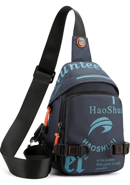 Donanma Erkekler Naylon Sırt Çantası Sling Sırt Çantası Seyahat Askeri Küçük Erkek Çapraz Vücut Messenger Göğüs Çanta Moda Sırt Çantası Sırt Çantası (Yurt Dışından)