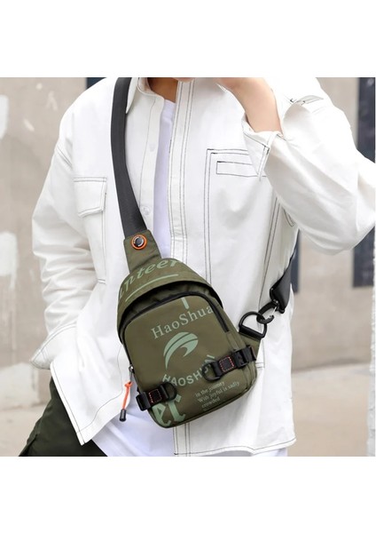 Donanma Erkekler Naylon Sırt Çantası Sling Sırt Çantası Seyahat Askeri Küçük Erkek Çapraz Vücut Messenger Göğüs Çanta Moda Sırt Çantası Sırt Çantası (Yurt Dışından) modelleri