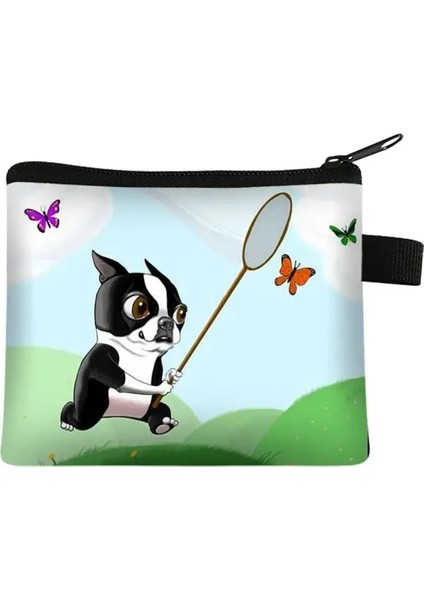 LQBBOSTON10 Ilginç Boston Terrier Baskı Küçük Çanta Sevimli Köpek Anahtarlık Fermuar Kese Kadın Taşınabilir Ruj Çantası Otobüs Kart Çantaları (Yurt Dışından) fırsatları