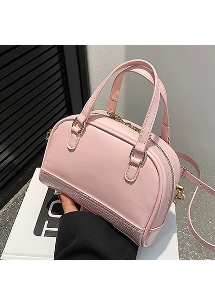 Pembe (14CM-19CM-8CM) Tasarımcı Marka Kadın Pembe Boston Çantaları Mavi Yeşil Çanta Yüksek Kaliteli Crossbody Çanta Parti Debriyaj Omuz Çantaları Balo Tote (Yurt Dışından) fırsatları
