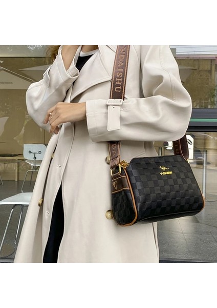 Siyah Ellovado Retro Crossbody Kadın Çantası Büyük Kapasiteli Omuz Çantası Moda Klasik Boston Çantası Olgun Yüksek Dereceli Yastık Çanta (Yurt Dışından) fiyatları