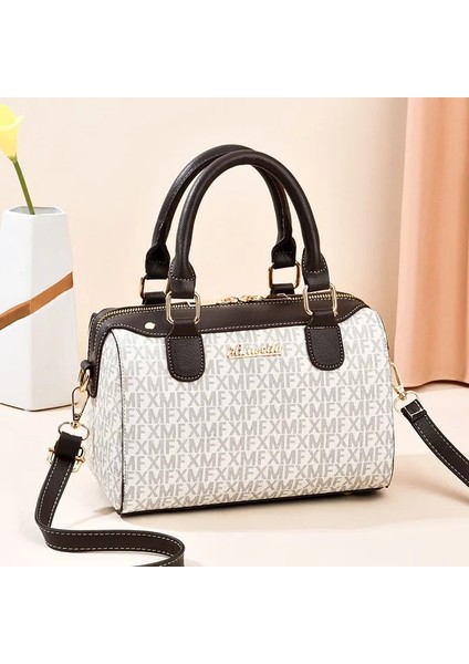 Fotoğraf Color1 Lüks Kadın Çanta Ana Kesesi Bayan Çanta Vintage Mektup Baskı Omuz Çantası Boston Kadın Çantası Yüksek Kaliteli Haberci Çanta (Yurt Dışından) modelleri