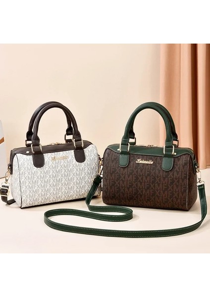 Fotoğraf Color1 Lüks Kadın Çanta Ana Kesesi Bayan Çanta Vintage Mektup Baskı Omuz Çantası Boston Kadın Çantası Yüksek Kaliteli Haberci Çanta (Yurt Dışından) fırsatları