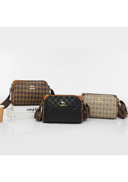 Siyah Ellovado Retro Crossbody Kadın Çantası Büyük Kapasiteli Omuz Çantası Moda Klasik Boston Çantası Olgun Yüksek Dereceli Yastık Çanta (Yurt Dışından) indirimleri