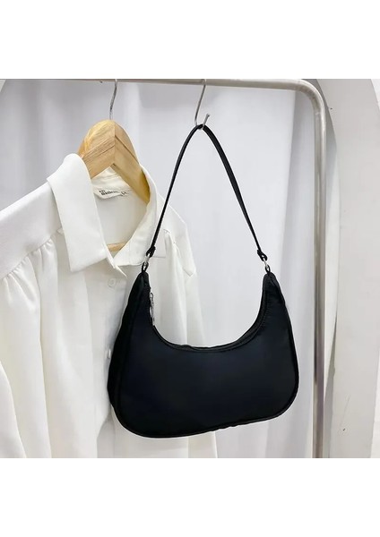 Mor Kadın Naylon Omuz Çantası 2023 Moda Katı Küçük Kanvas Koltukaltı Çanta Çanta Tasarımcısı Çanta Debriyaj Çantalar ve Çantalar (Yurt Dışından) fırsatları