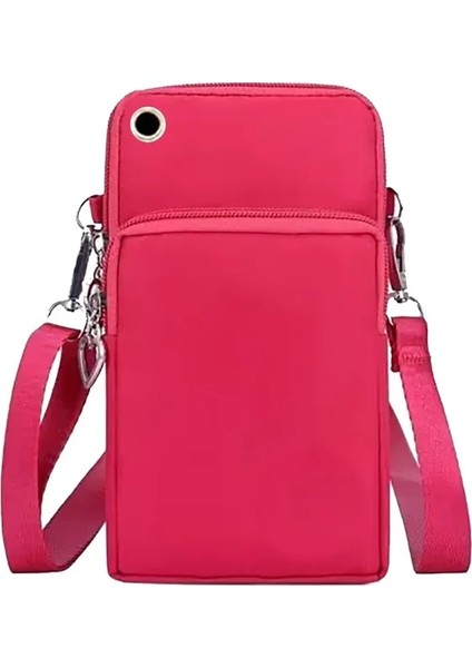 Pembe Yeni Kadın Eğimli Cep Telefonu Çantası Küçük Crossbody Çanta Kadın Çanta Kanvas Cep Telefonu Çanta Jungle Tiger Serisi 2024 Moda (Yurt Dışından)