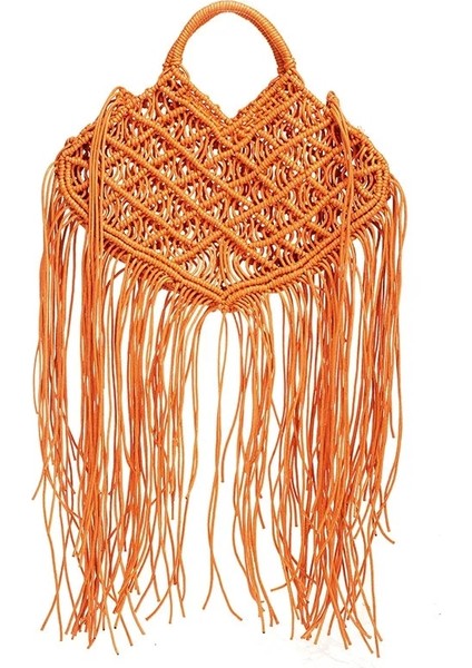 70 cm Askı Sarı Içi Boş El Yapımı Pamuk Halat Çanta Saman Dokuma Çanta Kadınlar Için Moda Püskül Çanta Bayan Yaz Lüks Marka Omuz Çantası Çantalar (Yurt Dışından) fiyatları