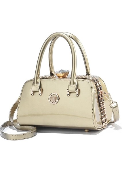 Altın Moda Kadınlar Için Crossbody Çanta Minimalist Pembe Kare Messenger Satchel Yüksek Kaliteli Çanta 2023 Yeni Rahat Kızlar Katı Klasik (Yurt Dışından)